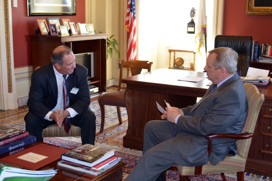 U.S. Senator Dick Durbin (D-IL) met with Chicago Metropolitan Agency for Planning Executive Director Randall Blankenhorn to discuss transportation and infrastructure issues.